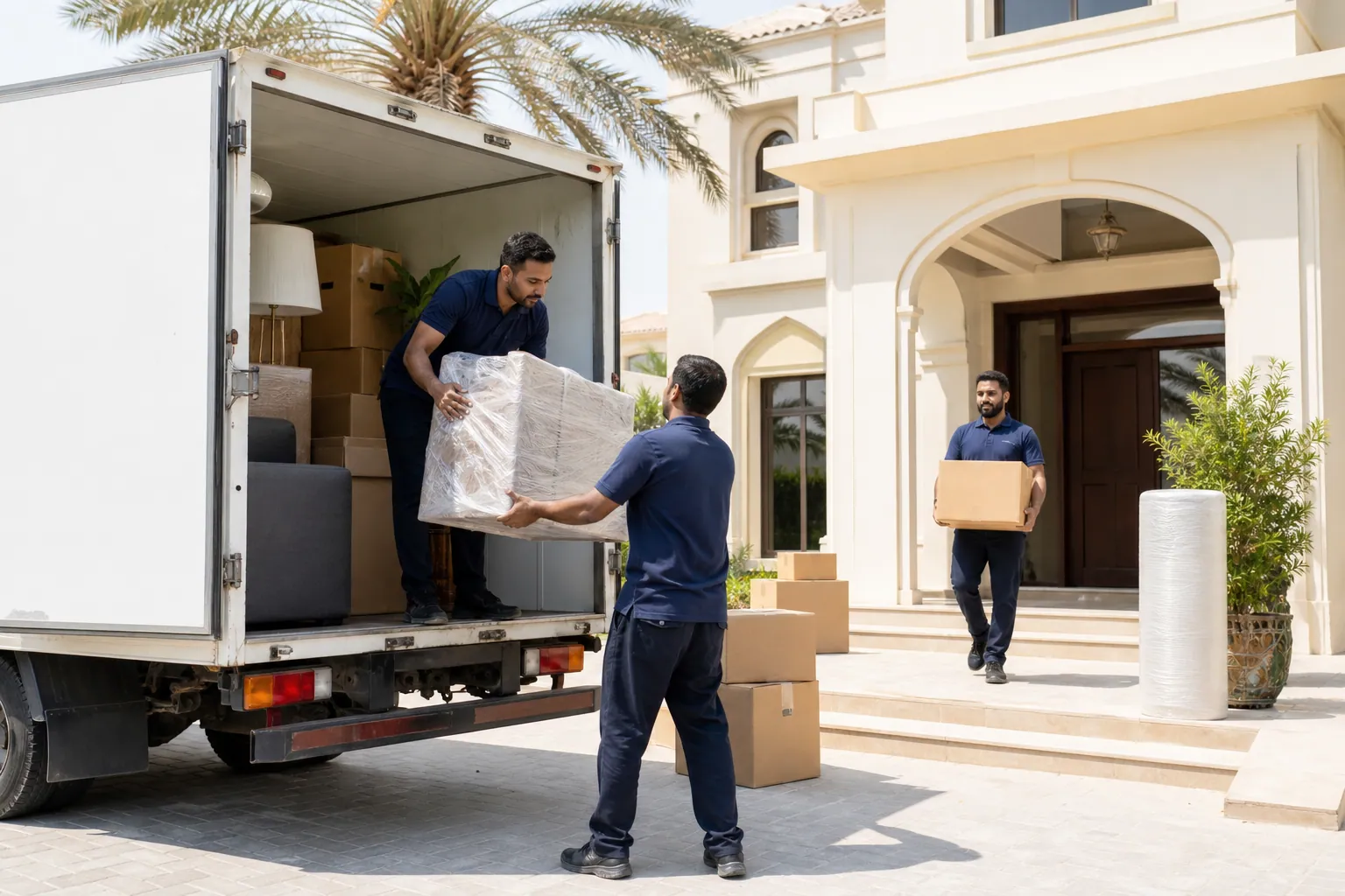 GPS-tracked moving trucks for Dubai moves