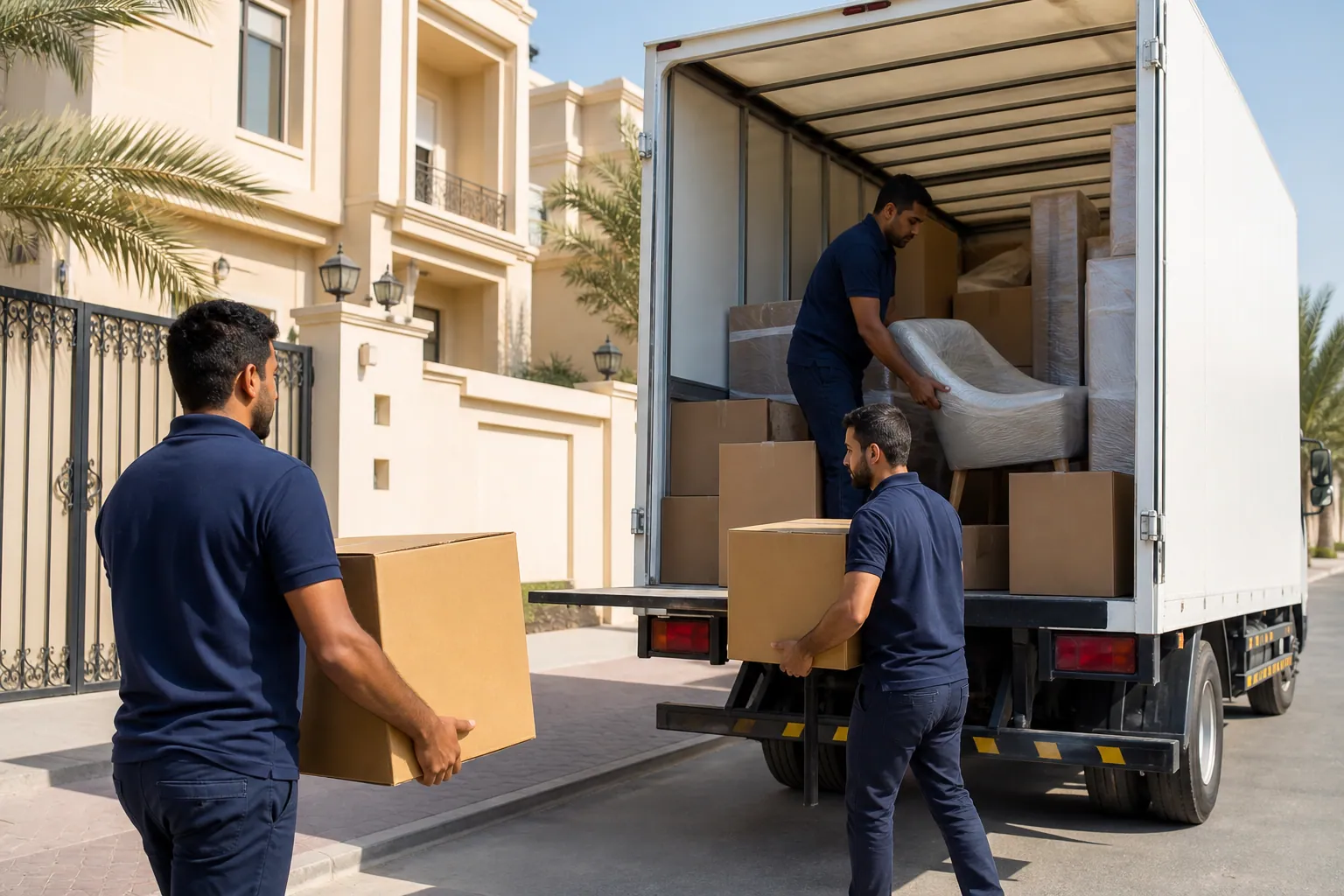 GPS-tracked moving trucks for Ajman moves