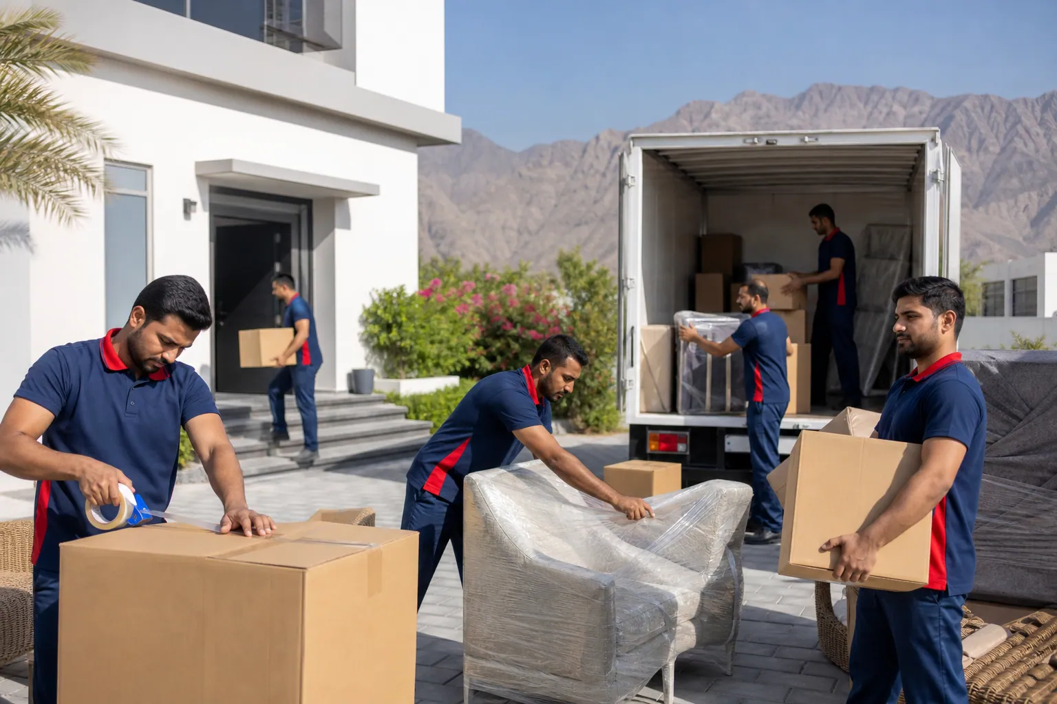 GPS-tracked moving trucks for Fujairah moves
